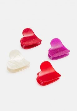 Fire & Glory - Damen HEART HAIRSHARK 4 PACK - Haar-Styling-Accessoires - Red