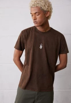 Kaotiko WASHED GREEK ELEMENTS UNISEX - T-Shirt Print - Brown