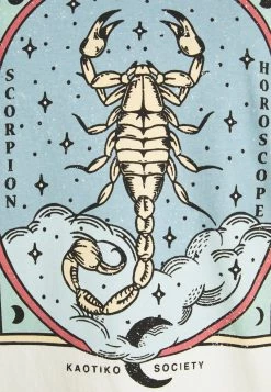 Kaotiko - Unisex WASHED SCORPION - T-Shirt Print - Ivory -Kaotiko || Fire And Glory Populaire Magasin 1030ca13b3404498afbff98100406492