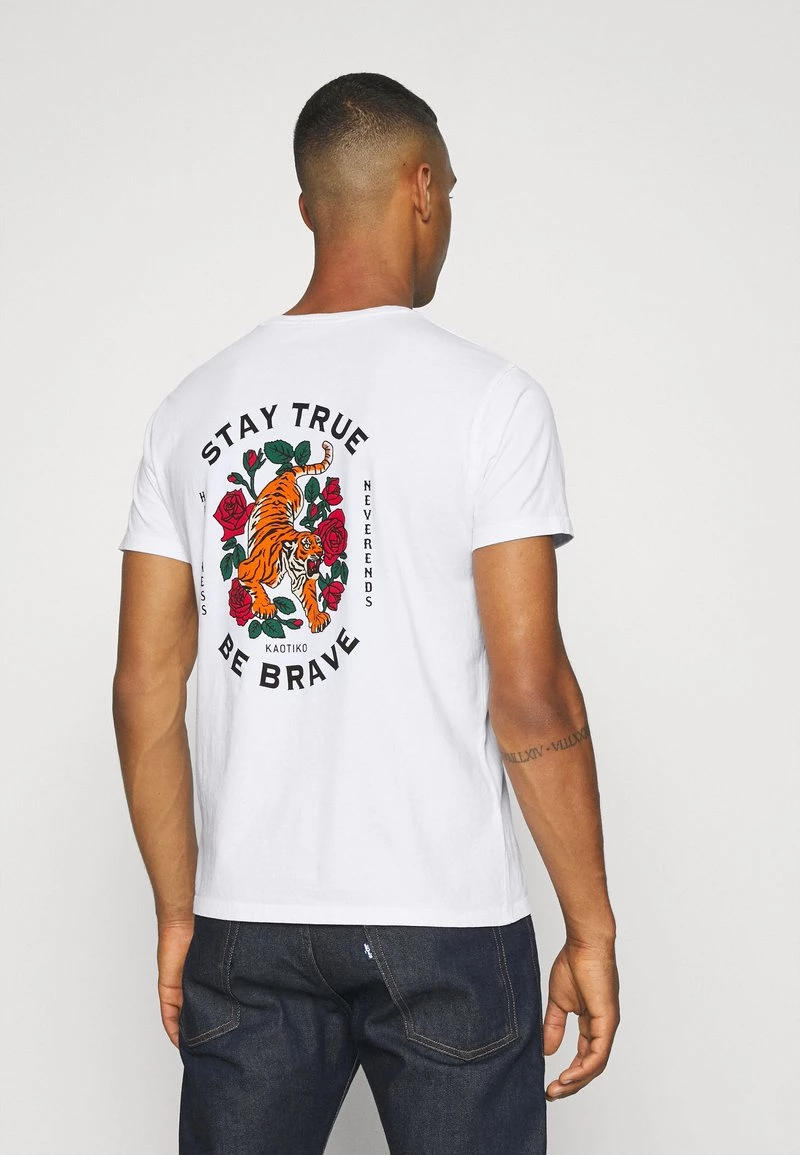 Kaotiko STAY TRUE WASHED UNISEX - T-Shirt Print - White 3 Kaotiko STAY TRUE WASHED UNISEX - T-Shirt Print - White