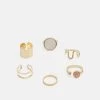 Fire & Glory - Damen GURLY 6 PACK - Ring - Gold-coloured -Kaotiko || Fire And Glory Populaire Magasin 1146f0aecdb34840b82130068baeeec2