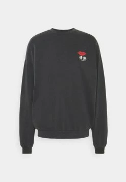 Kaotiko CREW JAPAN LIPS UNISEX - Sweatshirt - Black Wash -Kaotiko || Fire And Glory Populaire Magasin 11e60a21da0e42968eda7d65d7875473