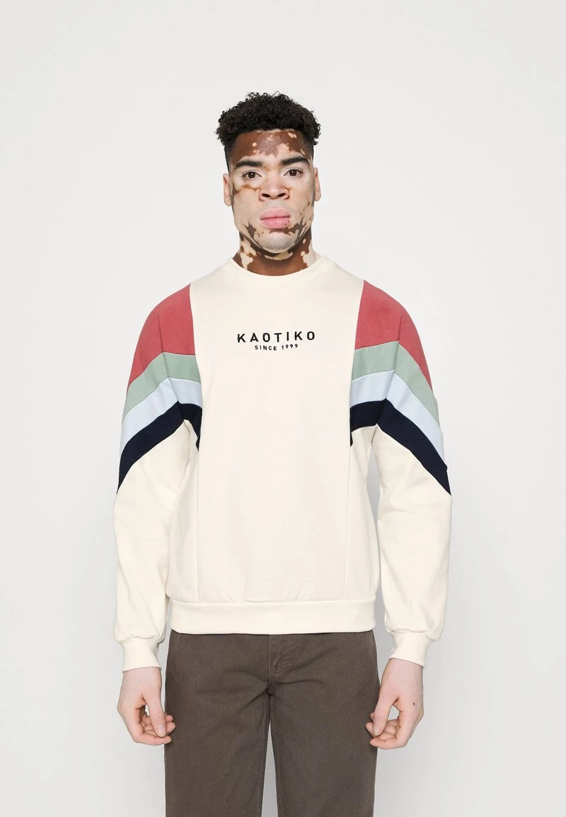 Kaotiko - Unisex CREW SEATTLE - Sweatshirt - Marfil/burgundy 3 Kaotiko - Unisex CREW SEATTLE - Sweatshirt - Marfil/burgundy