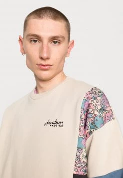 Kaotiko CREW BRUCE UNISEX - Sweatshirt - Beige/prusia -Kaotiko || Fire And Glory Populaire Magasin 1b3932bc76f844a69ba405b534d6d9bd