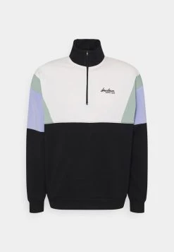 Kaotiko CREW COLIN - Sweatshirt - Black/fresh Green - Herren