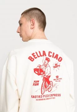 Kaotiko CREW BELLA CIAO UNISEX - Sweatshirt - Ivory -Kaotiko || Fire And Glory Populaire Magasin 23c209ee214143e7a7c492fb570289fd