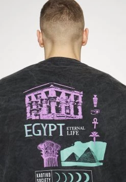 Kaotiko CREW WASHED RUINS UNISEX - Sweatshirt - Black -Kaotiko || Fire And Glory Populaire Magasin 2610d08c38dd4f63856eea3ab965533a