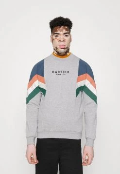 Kaotiko CREW SEATTLE - Sweatshirt - Grey Vigore/prusia Blue - Herren