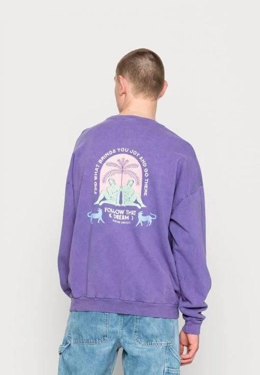 Kaotiko CREW WASHED DREAM UNISEX - Sweatshirt - Dark Purple -Kaotiko || Fire And Glory Populaire Magasin 364b8474a6dd44be956437c2655466a7