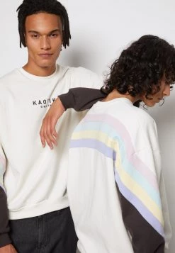 Kaotiko - Unisex CREW WALKER - Sweatshirt - Ivory/grey/pink -Kaotiko || Fire And Glory Populaire Magasin 3f05c6fc95054c43a6fe4d3bf4fe51f4