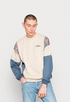 Kaotiko CREW BRUCE UNISEX - Sweatshirt - Beige/prusia