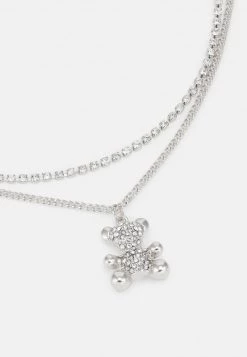 Fire & Glory - Damen TEDDI COMBI NECKLACE - Halskette - Silver-coloured -Kaotiko || Fire And Glory Populaire Magasin 4077046eea4049ddb2562b458e23d5c0