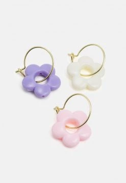 Fire & Glory - Damen KLIO EARRINGS 3 PACK - Ohrringe - Gold-coloured/multi-coloured -Kaotiko || Fire And Glory Populaire Magasin 482a572784b34e8cba82f7ecbf665dc2