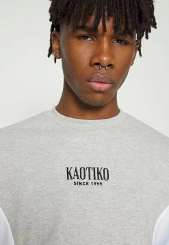 Kaotiko CREW WESTPORT - Sweatshirt - Grey/white - Herren -Kaotiko || Fire And Glory Populaire Magasin 4a0d7d8289a740ddab7c24deccc1f376