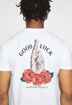 Kaotiko UNISEX GOOD LUCK - T-Shirt Print - White -Kaotiko || Fire And Glory Populaire Magasin 4ae3c6d30b1e4162b61b75b5c51dfe02