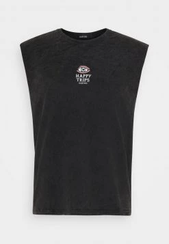 Kaotiko WASHED HAPPY TRIPS UNISEX - Top - Black -Kaotiko || Fire And Glory Populaire Magasin 4bf343631ab3407193fdbcc733900061