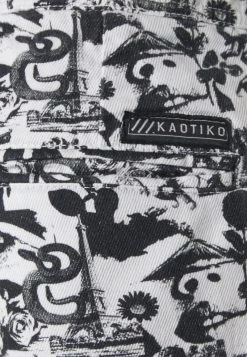 Kaotiko PANT GARAGE CITY OF ANGELS - Stoffhose - White - Unisex -Kaotiko || Fire And Glory Populaire Magasin 4d151a779cbd410fb4b6b9dc361b68be