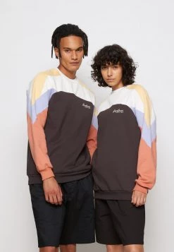 Kaotiko CREW UNISEX - Sweatshirt - Oscuro/marfil/albaricoque