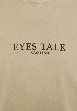 Kaotiko EYES TALK UNISEX - T-Shirt Print - Stone -Kaotiko || Fire And Glory Populaire Magasin 56bc1e0e85484386a5bae6b02a7c9255