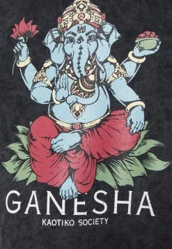 Kaotiko SUD CAP WASHED GANESHA UNISEX - Sweatshirt - Black -Kaotiko || Fire And Glory Populaire Magasin 57cf1f35bd8946758485b8697a774020