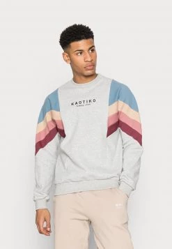 Kaotiko CREW SEATTLE UNISEX - Sweatshirt - Cement/blue/tierra