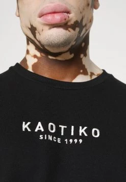 Kaotiko CREW SEATTLE - Sweatshirt - Black/fresh Green - Herren -Kaotiko || Fire And Glory Populaire Magasin 5a17a05af0d44595bcf74f77db289b96