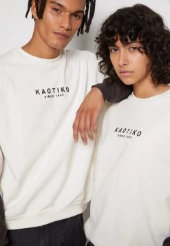 Kaotiko - Unisex CREW WALKER - Sweatshirt - Ivory/grey/pink -Kaotiko || Fire And Glory Populaire Magasin 741c979cada54fd6bc3b39f0385a9a2d