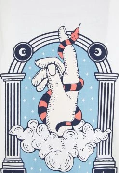 Kaotiko - Unisex WASHED HAND SNAKE - T-Shirt Print - White -Kaotiko || Fire And Glory Populaire Magasin 7809230e187544549c83c2d4e4f1f57c