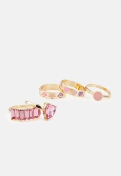 Fire & Glory - Damen FGVINNY 5 PACK - Ring - Gold-coloured/strawberry Pink -Kaotiko || Fire And Glory Populaire Magasin 7ce7a778bbcd48ec85238c1d989b1bcb