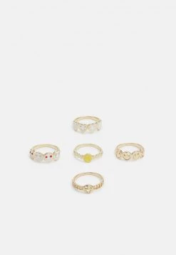 Fire & Glory - Damen FGSMILEY 5 PACK - Ring - Gold-coloured