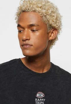 Kaotiko WASHED HAPPY TRIPS UNISEX - Top - Black -Kaotiko || Fire And Glory Populaire Magasin 81097e61f2eb4d1ab54d4dd6094d0209