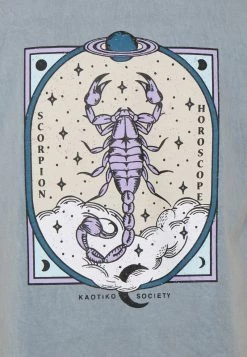 Kaotiko - Herren WASHED SCORPION UNISEX - T-Shirt Print - Acero -Kaotiko || Fire And Glory Populaire Magasin 813183b2102c403292befa6ea853beb1