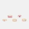 Fire & Glory - Damen FGVINNY 5 PACK - Ring - Gold-coloured/strawberry Pink -Kaotiko || Fire And Glory Populaire Magasin 85db256fd33844a784825c2916729cb9