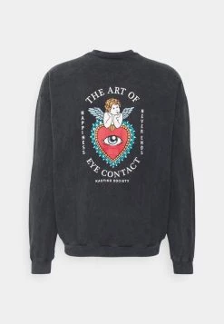 Kaotiko UNISEX CREW TIE DYE EYES TALK - Sweatshirt - Black -Kaotiko || Fire And Glory Populaire Magasin 89851541da2b4394b04dfffc2fdd3c5b