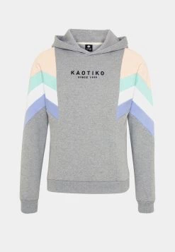 Kaotiko SUD CAP EWAN UNISEX - Kapuzenpullover - Grey/pink/green/white/grape -Kaotiko || Fire And Glory Populaire Magasin 8bc2e165eac44f6887e703ed0f000272