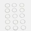 Fire & Glory - Damen FGFUPPIA CURVE 15 PACK - Ring - Silver Colour -Kaotiko || Fire And Glory Populaire Magasin 8e83ffb042014e9cb50ad34ca928a14b
