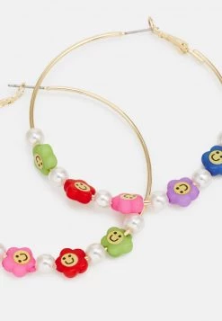 Fire & Glory - Damen LENE HOOPS EARRINGS - Ohrringe - Gold-coloured/multi-coloured -Kaotiko || Fire And Glory Populaire Magasin 8e93fe85425b4c26be20e5b80366b65f