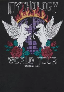 Kaotiko PEGASUS WASHED UNISEX - T-Shirt Print - Black Acid Wash -Kaotiko || Fire And Glory Populaire Magasin 9812cbd679a14423b6130b4462ad11c4