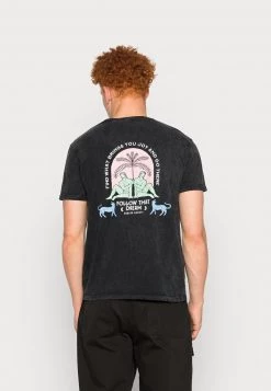 Kaotiko WASHED DREAM UNISEX - T-Shirt Print - Black