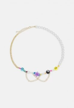 Fire & Glory - Damen SMILEYE NECKLACE - Halskette - Gold-coloured/multi