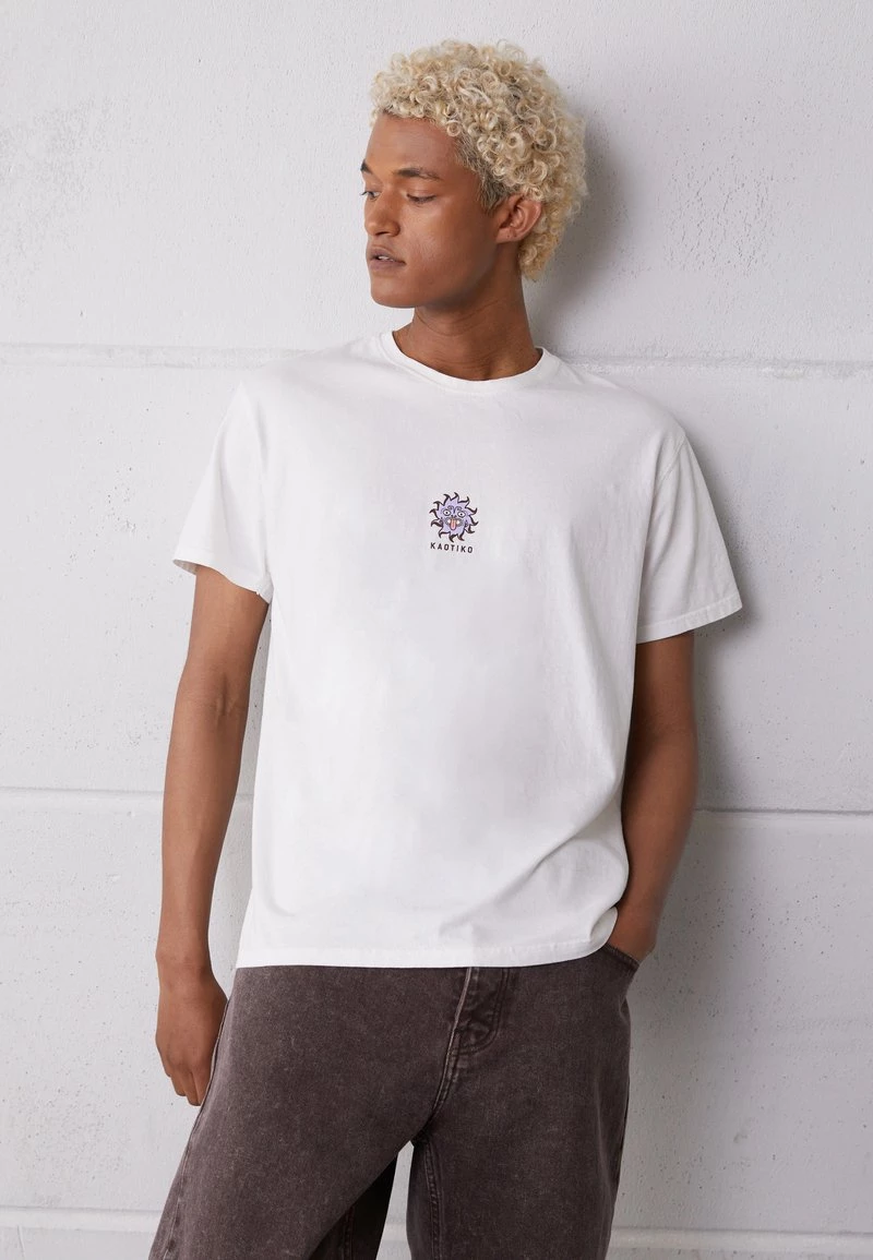 Kaotiko WASHED AZTEC GOD UNISEX - T-Shirt Print - White 3 Kaotiko WASHED AZTEC GOD UNISEX - T-Shirt Print - White