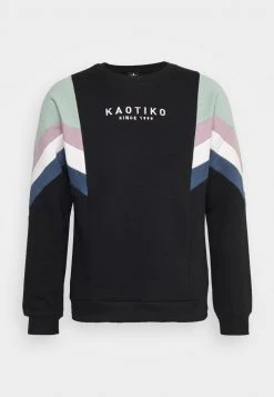 Kaotiko CREW SEATTLE - Sweatshirt - Black/fresh Green - Herren -Kaotiko || Fire And Glory Populaire Magasin ae4466a1c300403d87882ca74fa95020