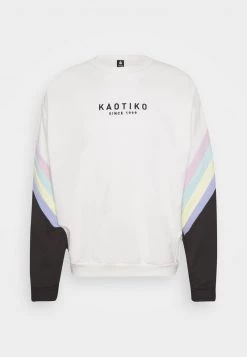 Kaotiko - Unisex CREW WALKER - Sweatshirt - Ivory/grey/pink -Kaotiko || Fire And Glory Populaire Magasin aea7c927998d48e9b18bcf71ccca9676