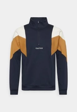 Kaotiko CREW BRENDAN UNISEX - Sweatshirt - Navy/ivory/avellana