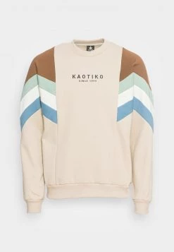 Kaotiko CREW SEATTLE UNISEX - Sweatshirt - Beige/brown/fresh Green -Kaotiko || Fire And Glory Populaire Magasin b4e431ad501f457cad9d6a4847f36fc3