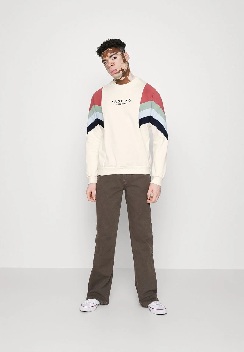 Kaotiko - Unisex CREW SEATTLE - Sweatshirt - Marfil/burgundy 4 Kaotiko - Unisex CREW SEATTLE - Sweatshirt - Marfil/burgundy – Bild 2