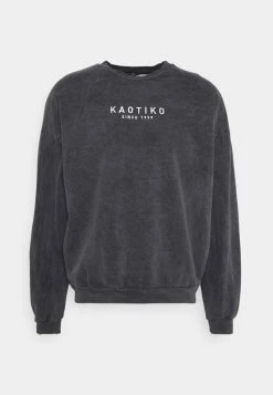 Kaotiko CREW WASHED ALAN - Sweatshirt - Black - Herren -Kaotiko || Fire And Glory Populaire Magasin bd9895e48cc54615a015bad976c860ec