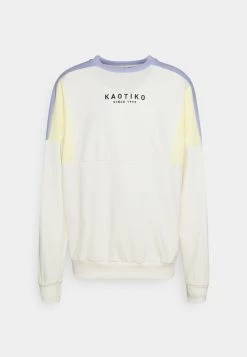 Kaotiko CREW SPIKE UNISEX - Sweatshirt - Ivory/yellow/grape/ - Herren