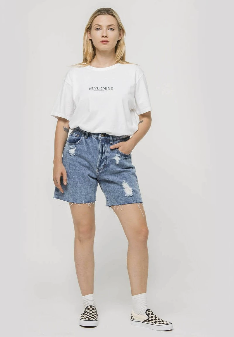 Kaotiko - Unisex Jeans Shorts - Blau 4 Kaotiko - Unisex Jeans Shorts - Blau – Bild 2