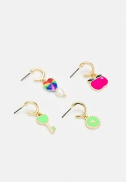 Fire & Glory - Damen LELIAN EARRINGS 4 PACK - Ohrringe - Gold-coloured/multi -Kaotiko || Fire And Glory Populaire Magasin d1f7cc085d3947b6b03fd317f260e67a